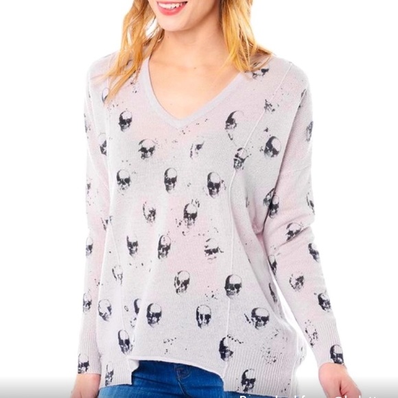 Skull Cashmere Jen V Neck Sweater - Picture 2 of 7